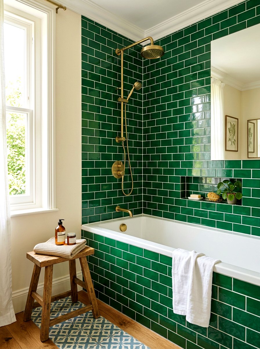 Tiled Bath Surround - 30 dopamine bathroom ideas