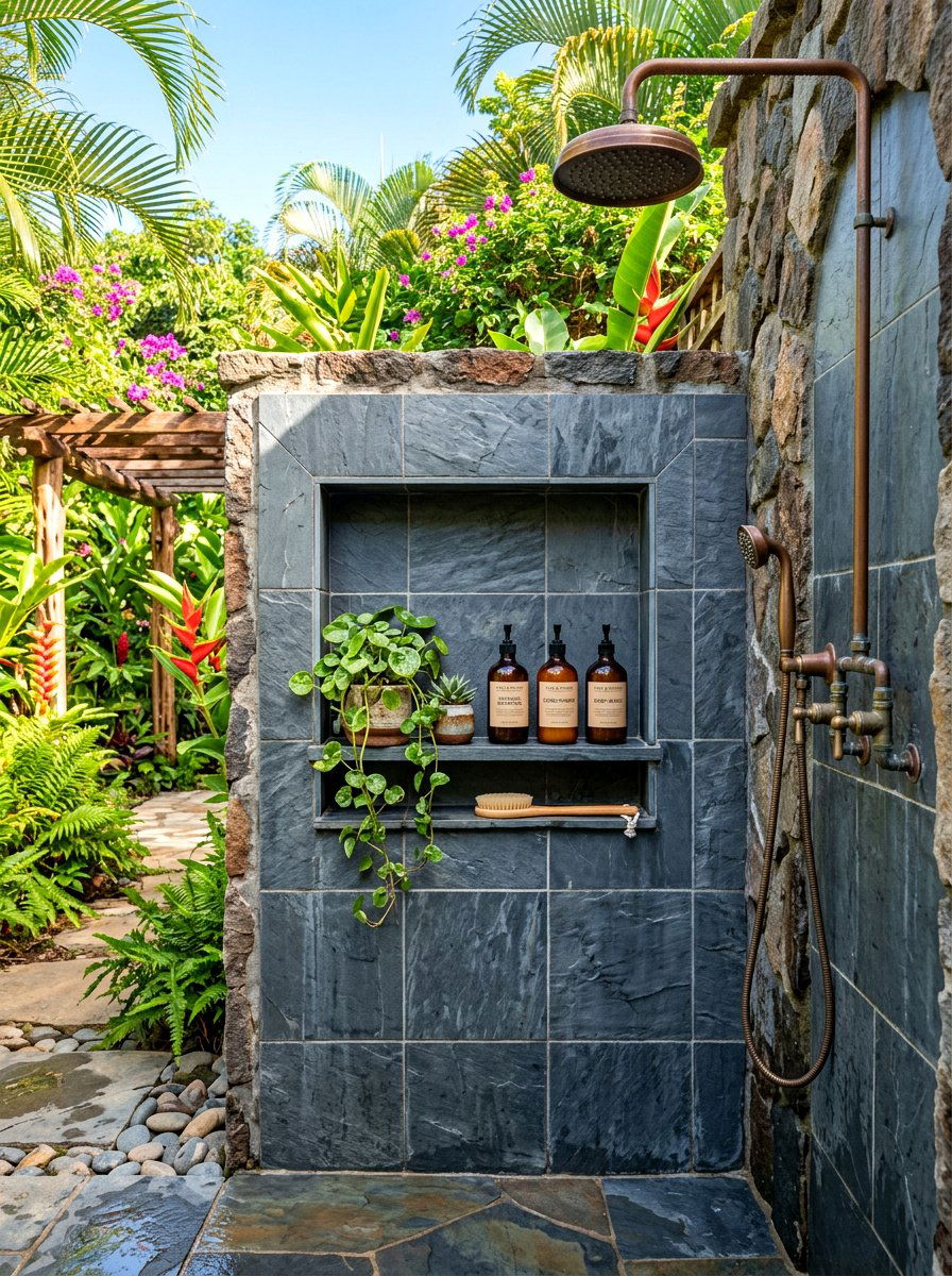 Tiled Shower Niche - 30 built in bathroom storage ideas