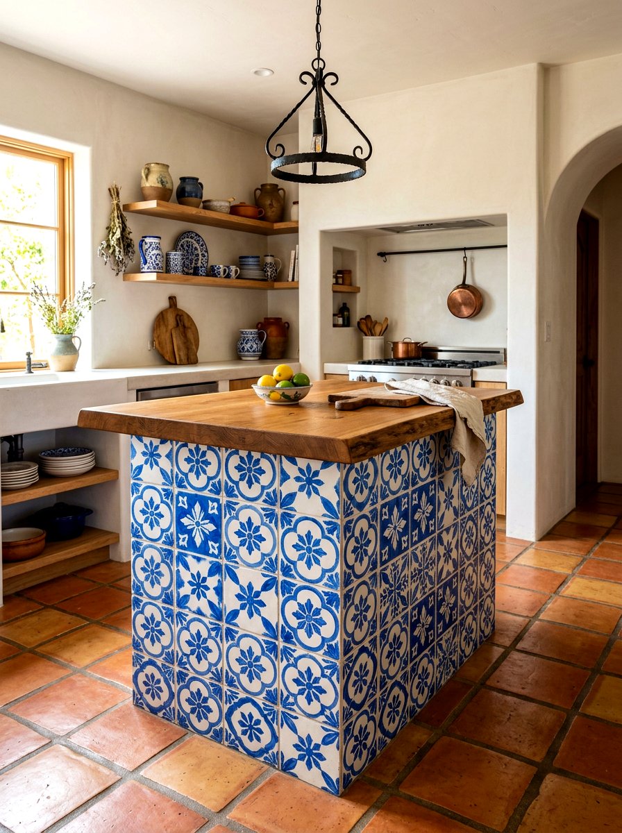 Tiled Small Kitchen Island Design - 30 small island kitchen ideas
