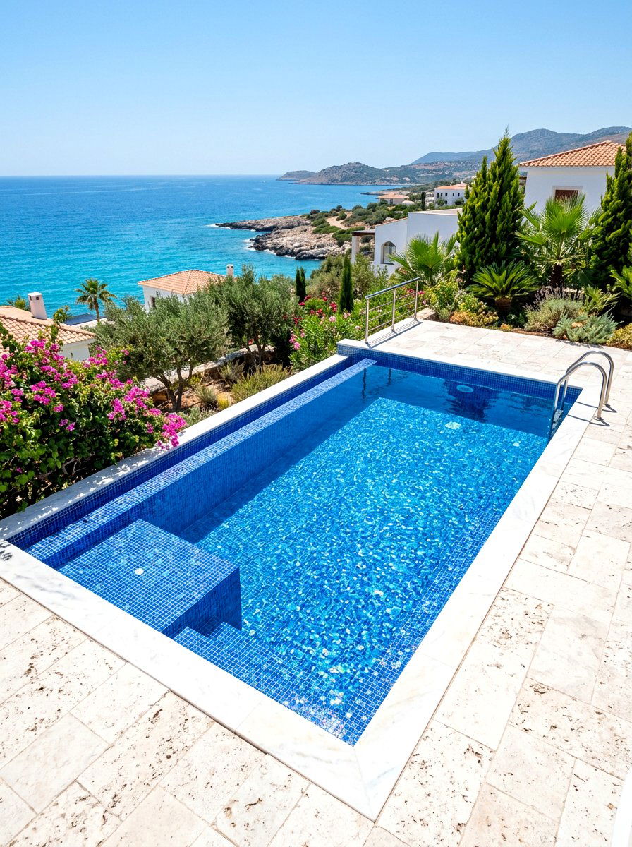 Tiled cold plunge pool - 30 cold plunge backyard ideas