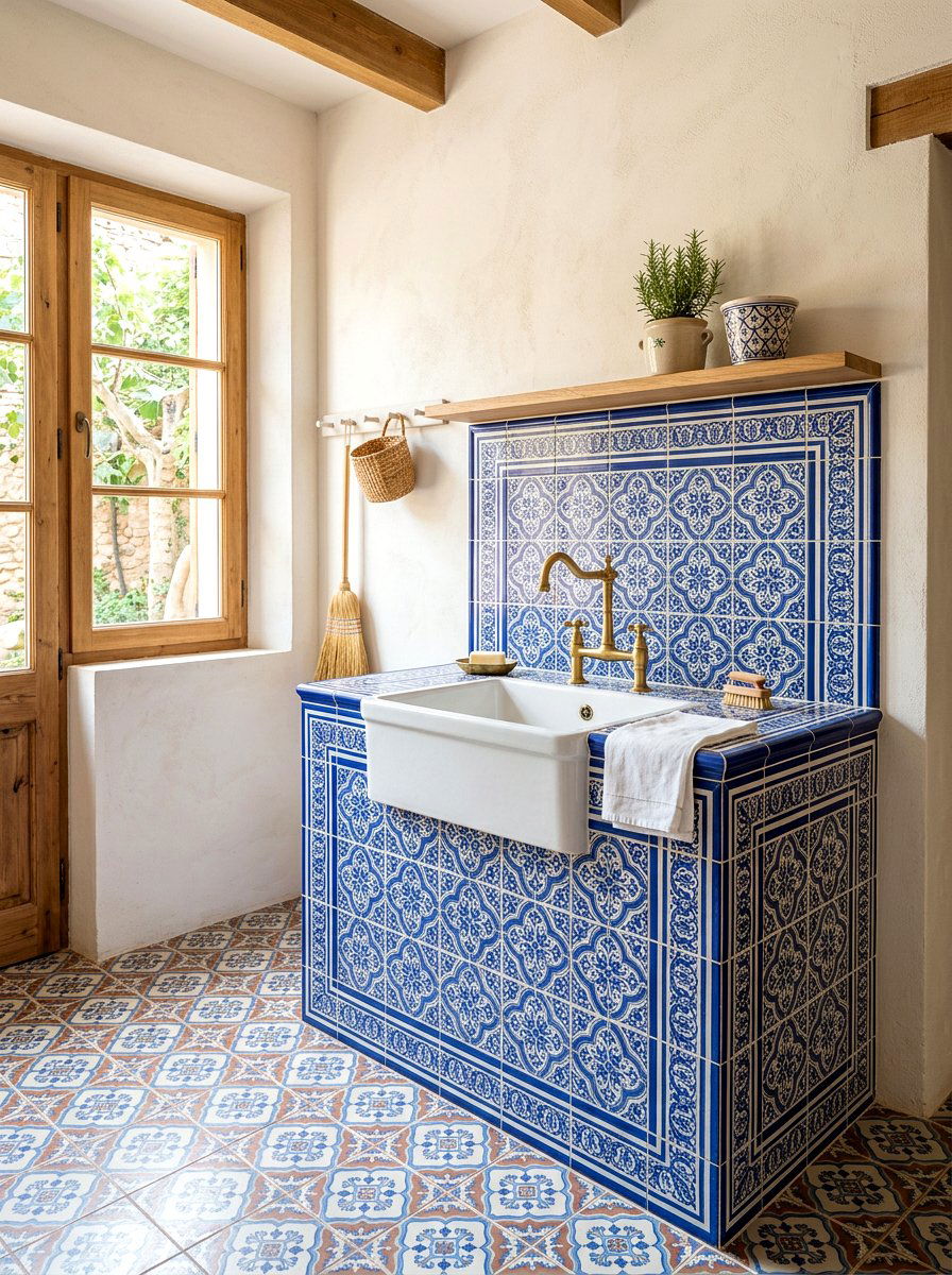 Tiled utility sink cabinet - 30 utility sink cabinet ideas