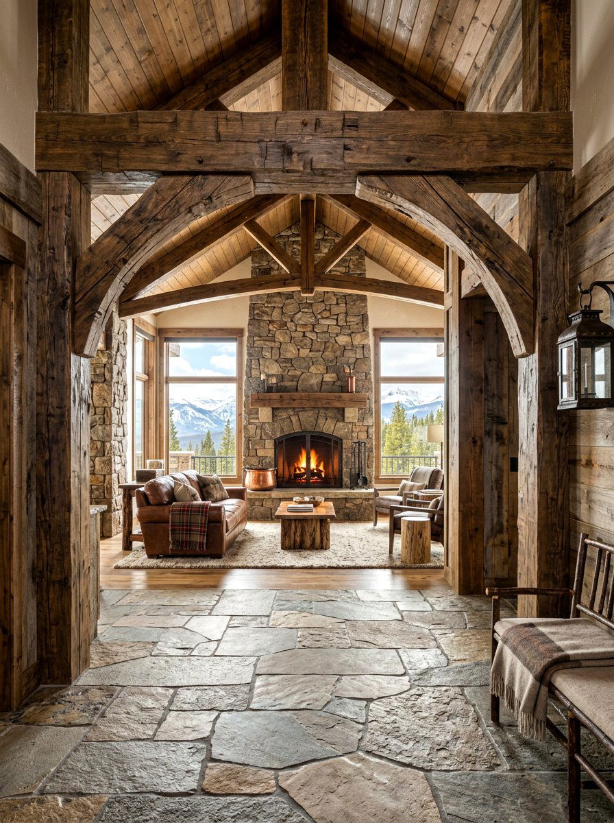 Timber Beam Archway - 30 arched doorway entry ideas