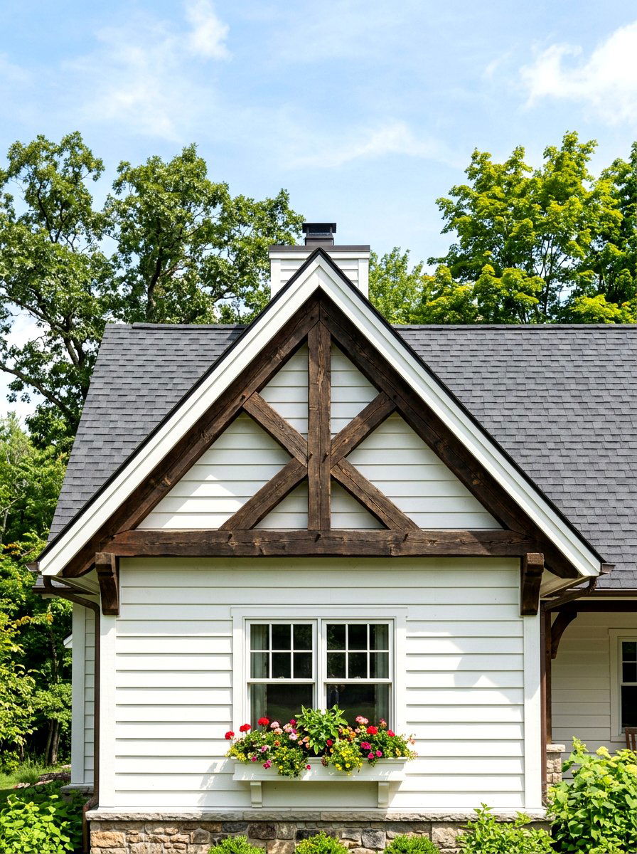 Timber Frame Accent - 30 cottage exterior ideas