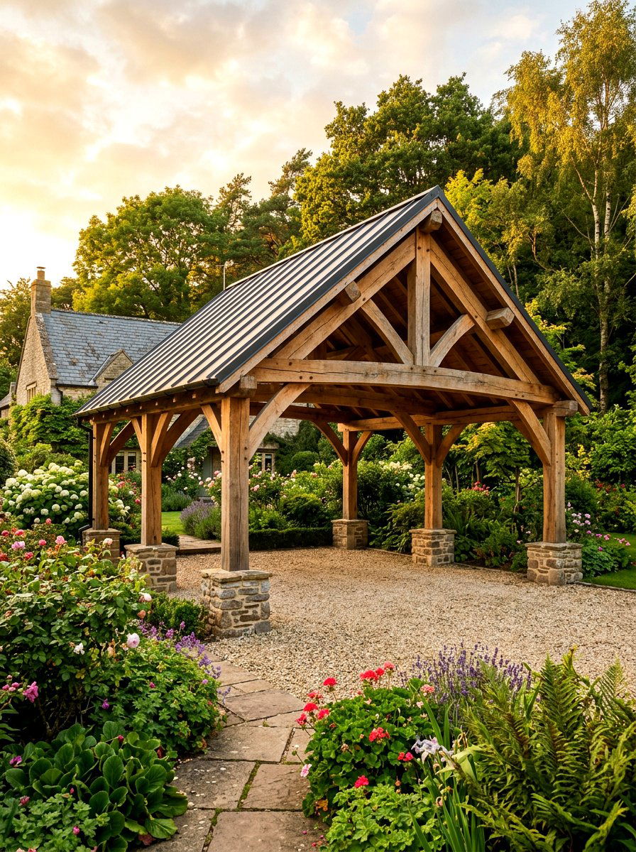 Timber Frame Carport - 30 carport design ideas