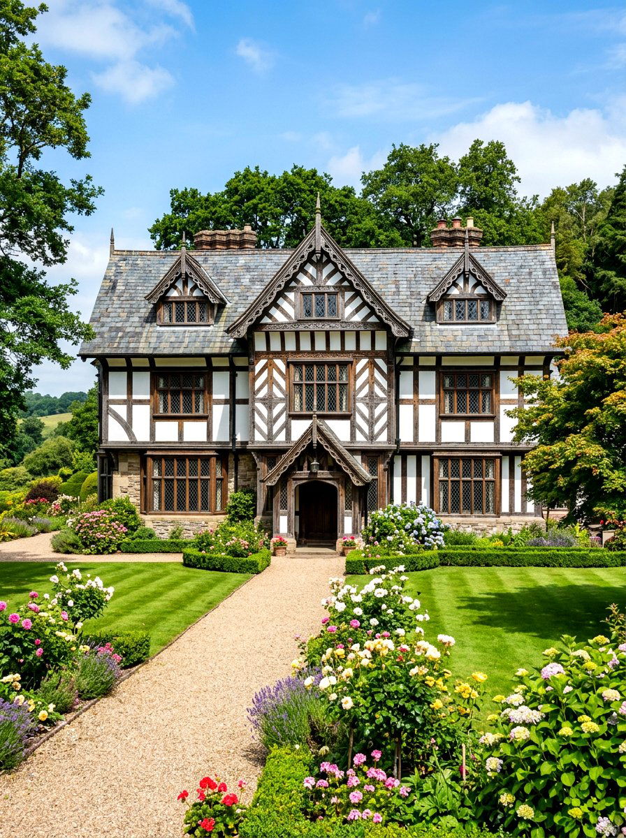 Timber Framed Exterior - 30 English manor exterior ideas