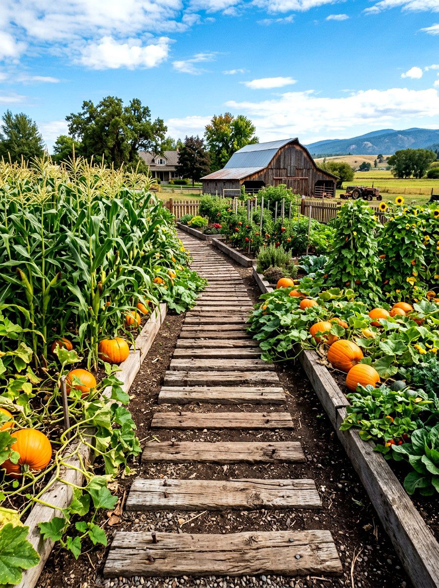 Timber Path - 30 raised bed path ideas