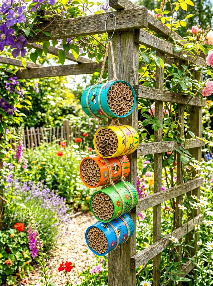 Tin Can Bee Nesting - 30 insect hotel ideas