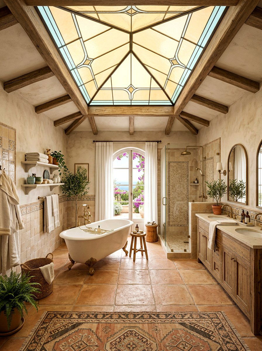 Tinted glass skylight - 30 bathroom skylight ideas