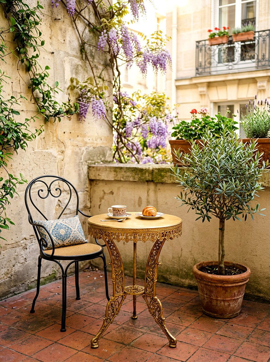 Tiny Bistro Table - 30 compact patio furniture ideas
