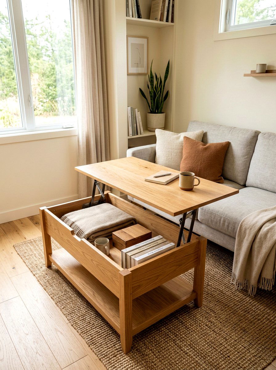 Tiny House Coffee Table Storage - 30 tiny house storage ideas