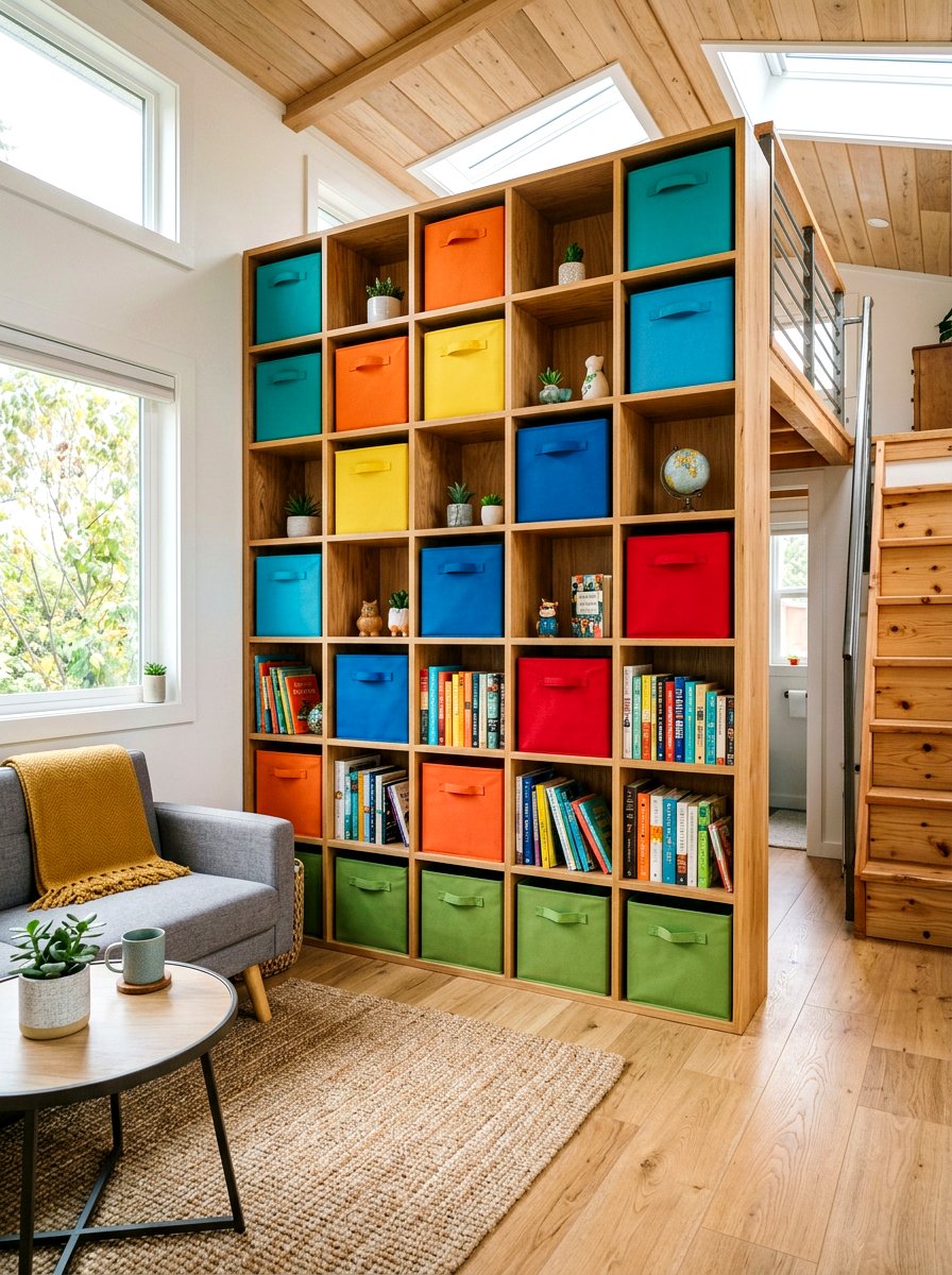 Tiny House Cubby Storage Wall - 30 tiny house storage ideas