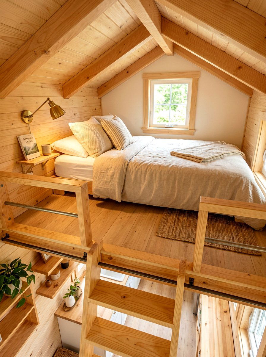 Tiny House Guest Loft - 30 tiny house loft bed ideas