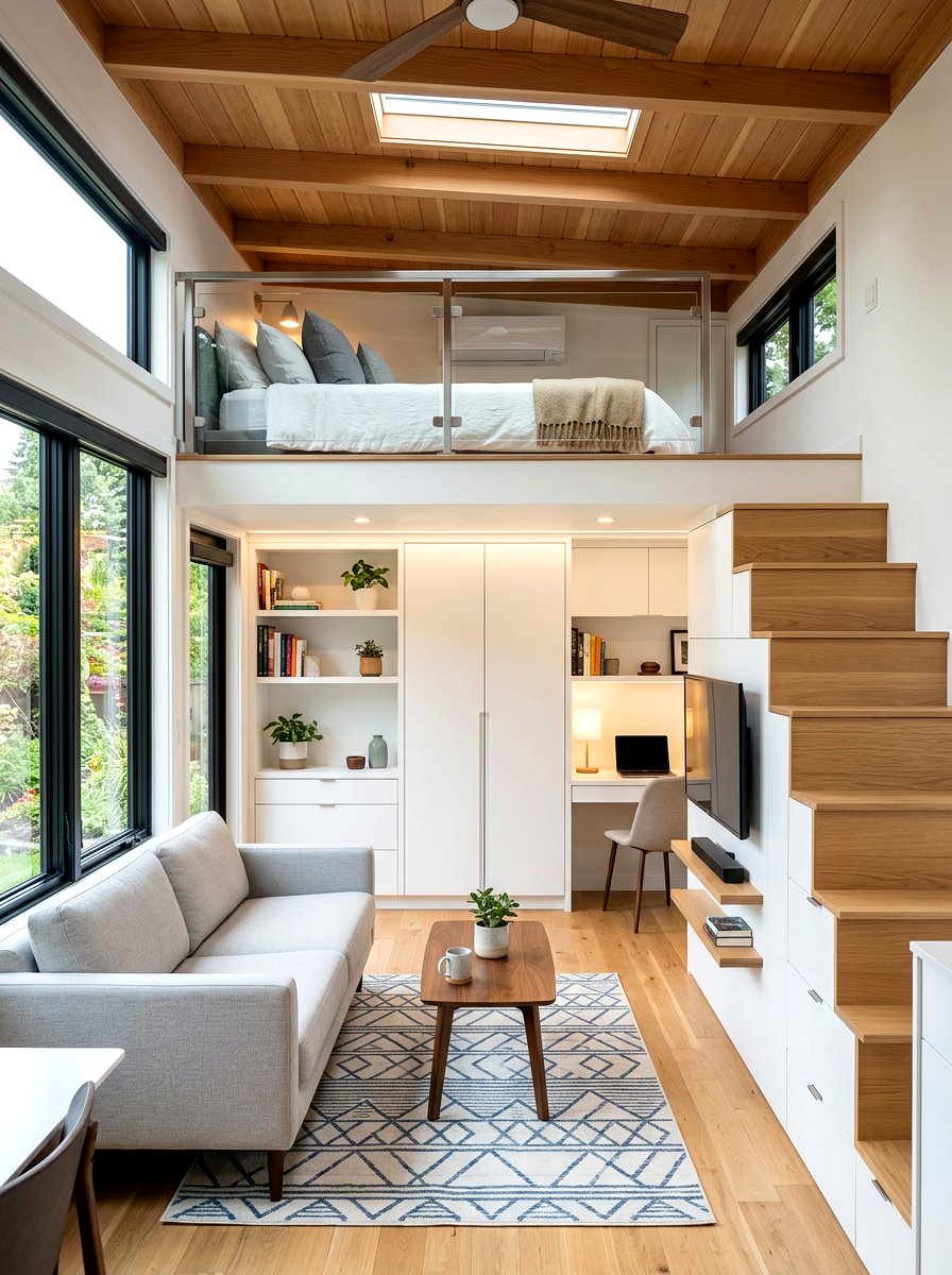 Tiny House Loft Bed Cabinet - 30 tiny house storage ideas