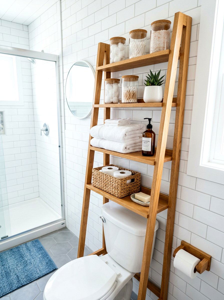 Tiny House Over The Toilet Shelf - 30 tiny house storage ideas