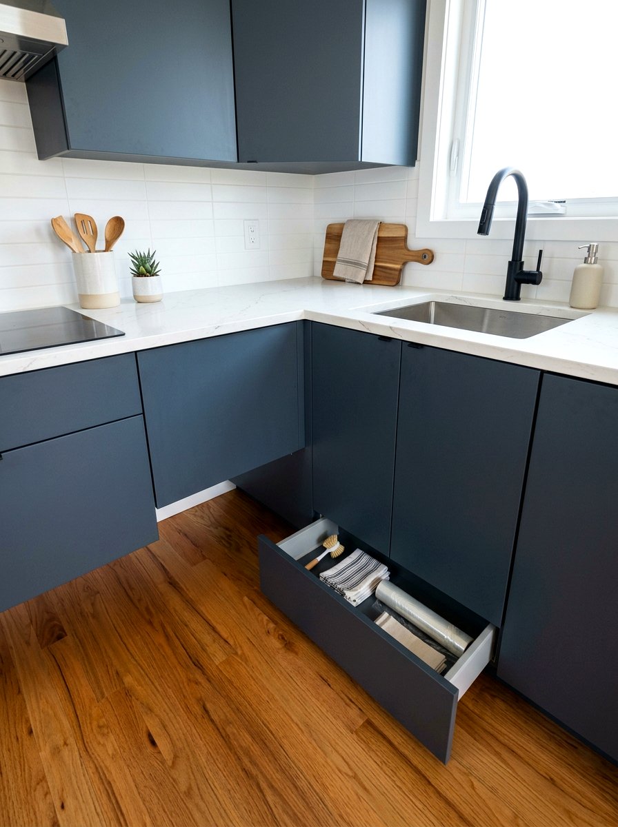 Tiny House Toe Kick Drawer - 30 tiny house storage ideas