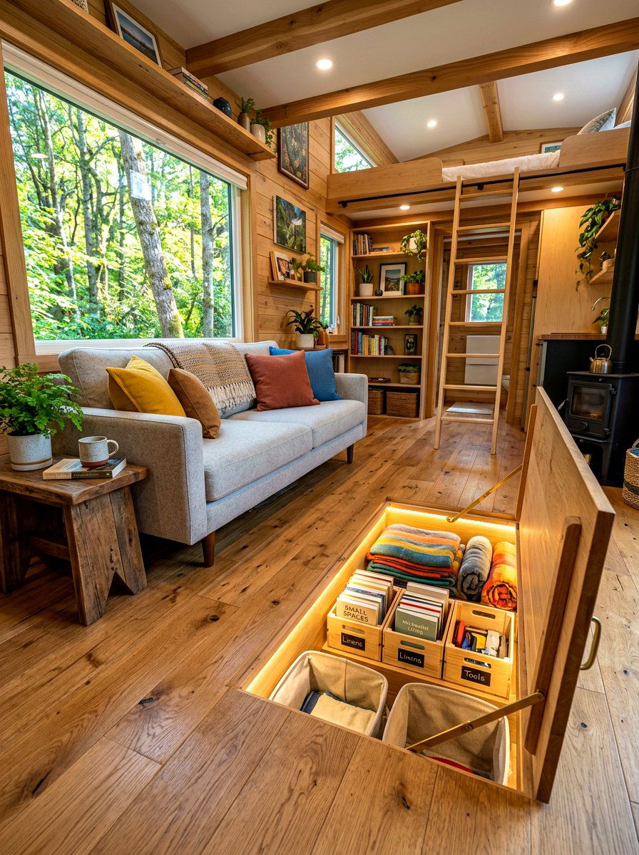 Tiny House Under Floor Storage - 30 tiny house storage ideas