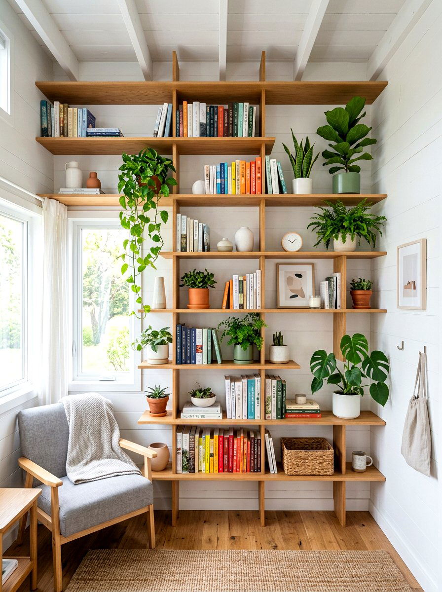 Tiny House Vertical Shelf - 30 tiny house storage ideas