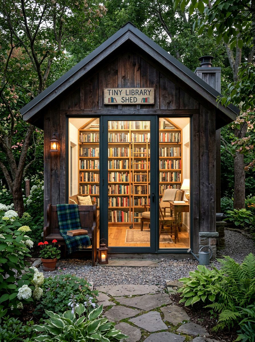 Tiny Library Shed - 30 cottage shed ideas