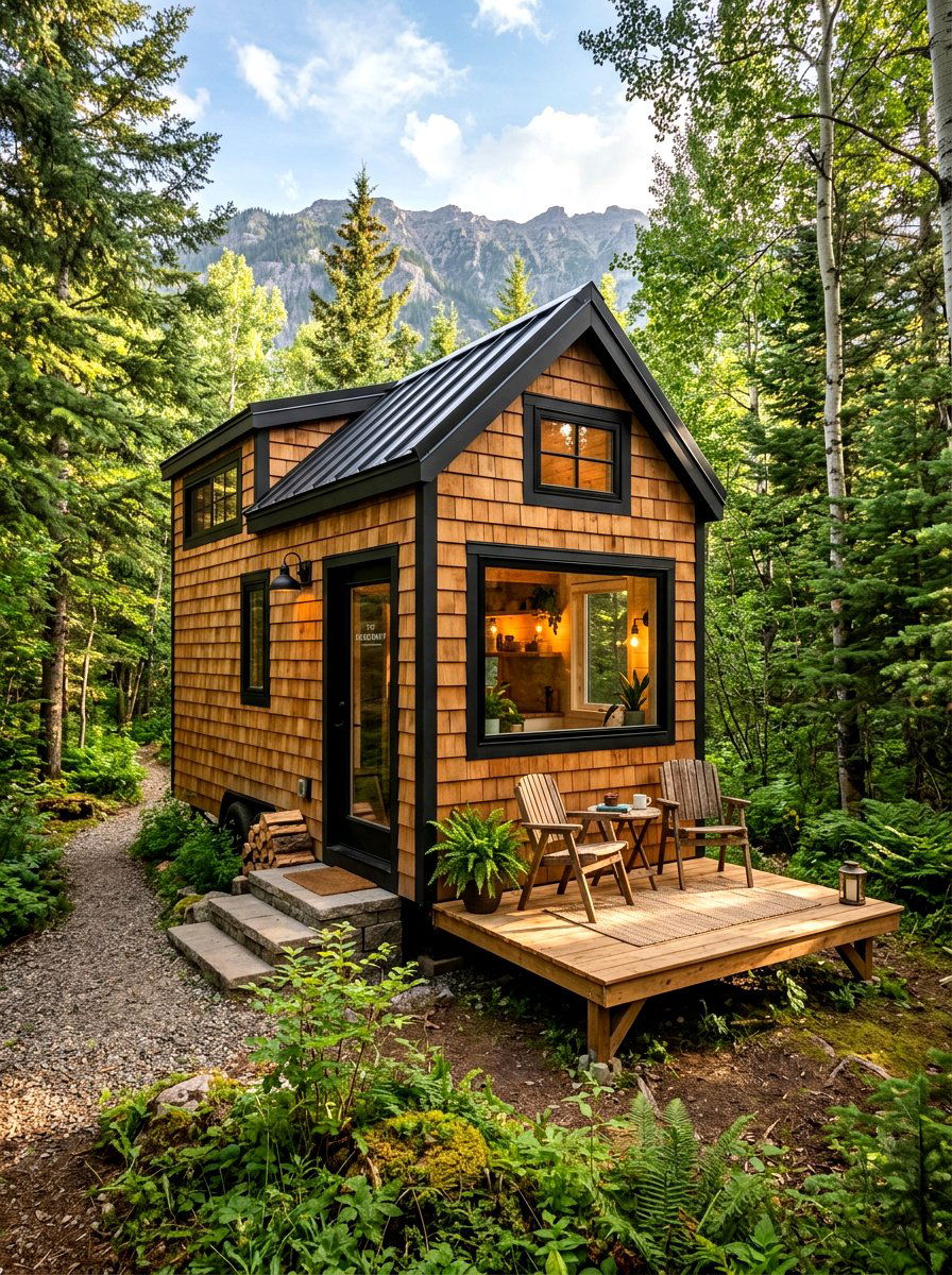 Tiny Mountain House - 30 mountain house exterior ideas