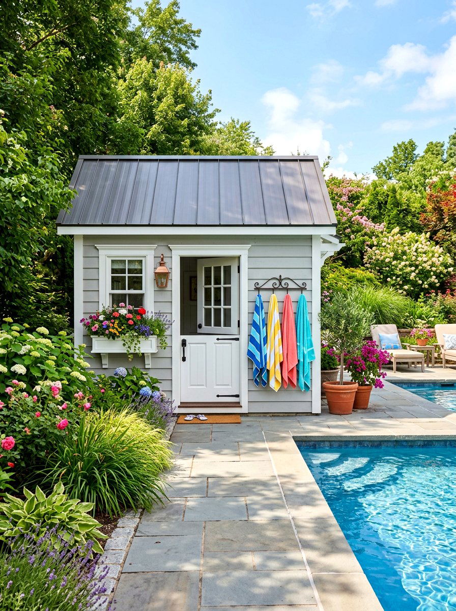 Tiny Pool House - 30 pool house ideas