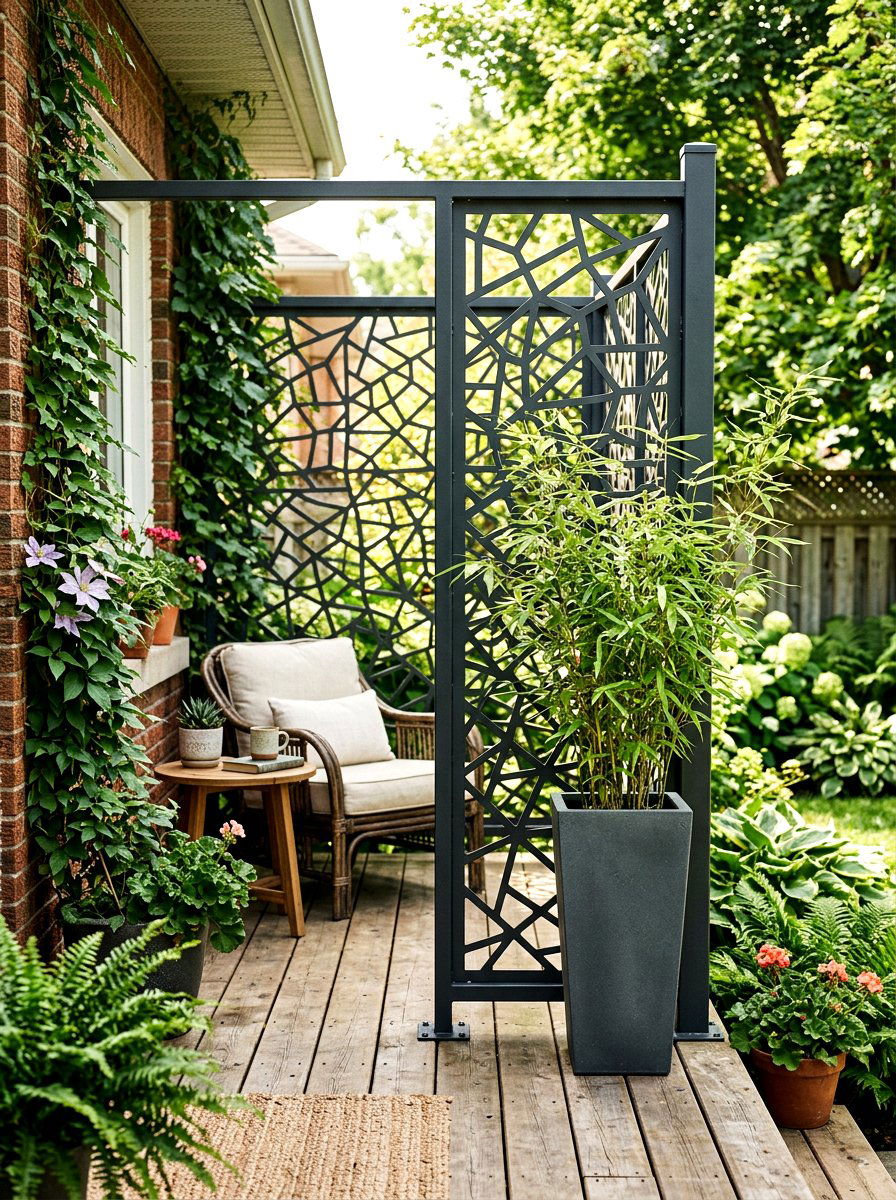 Tiny Porch Privacy Screen - 30 tiny front porch ideas