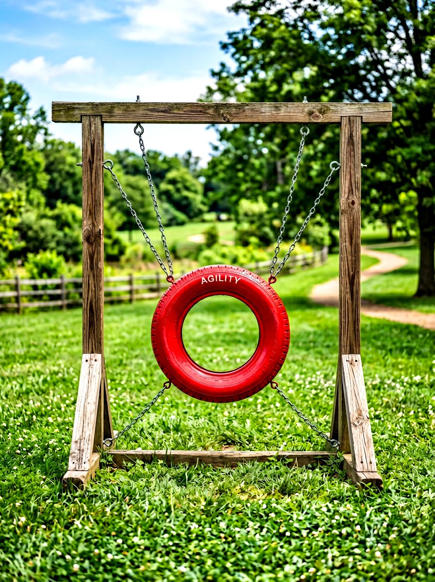 Tire Jump For Dogs - 30 dog friendly backyard ideas