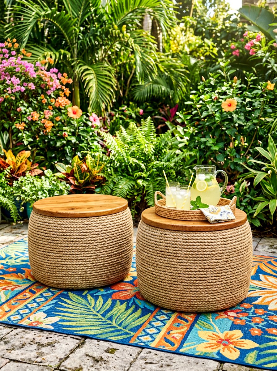 Tire Ottoman - 30 budget outdoor furniture ideas