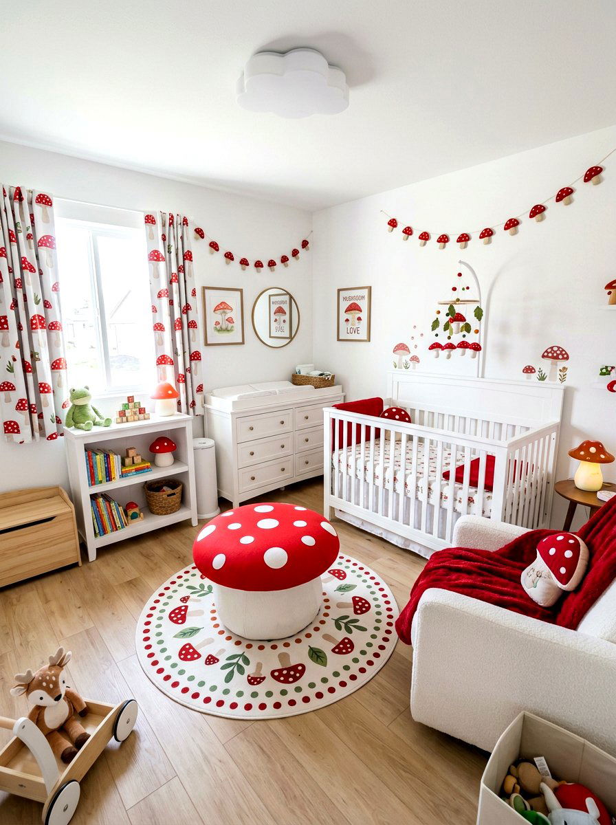 Toadstool Themed Baby Room - 30 mushroom nursery ideas