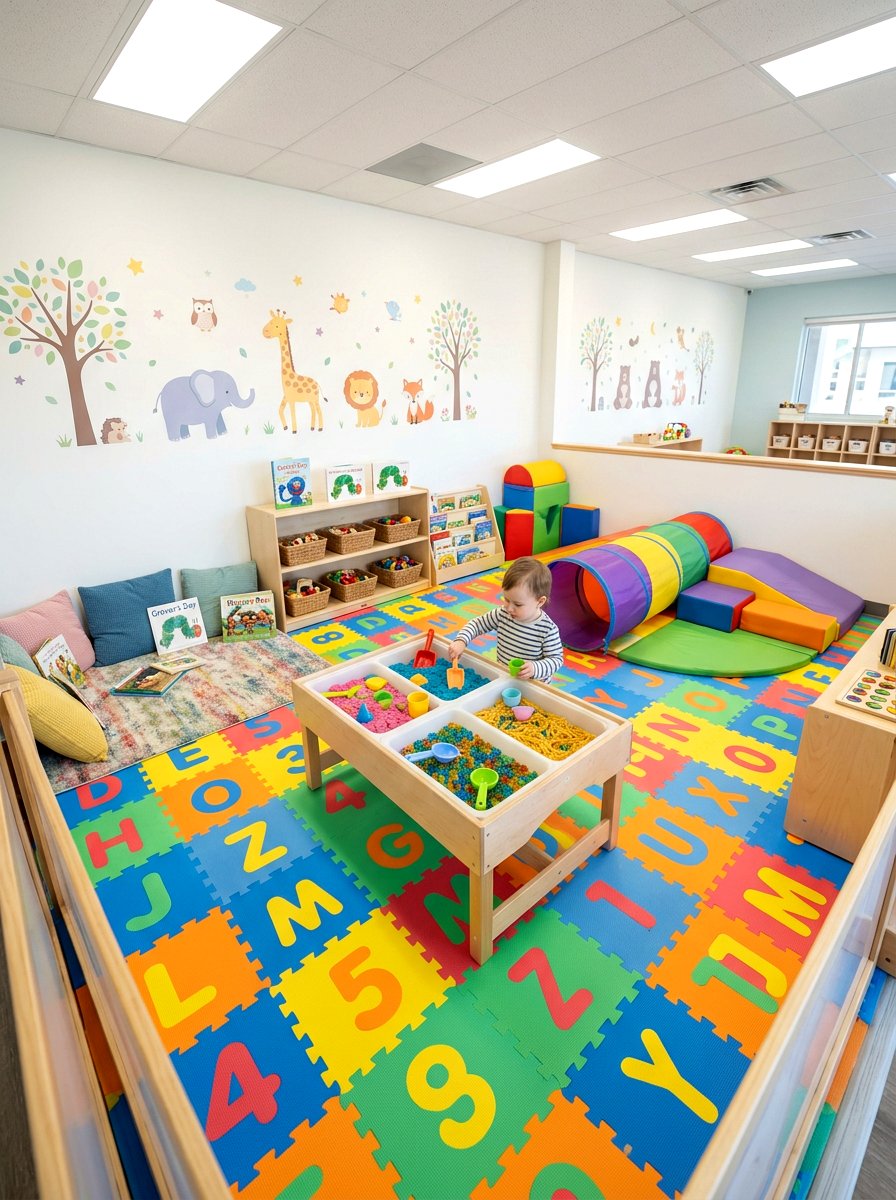 Toddler Activity Zone - 30 basement playroom ideas