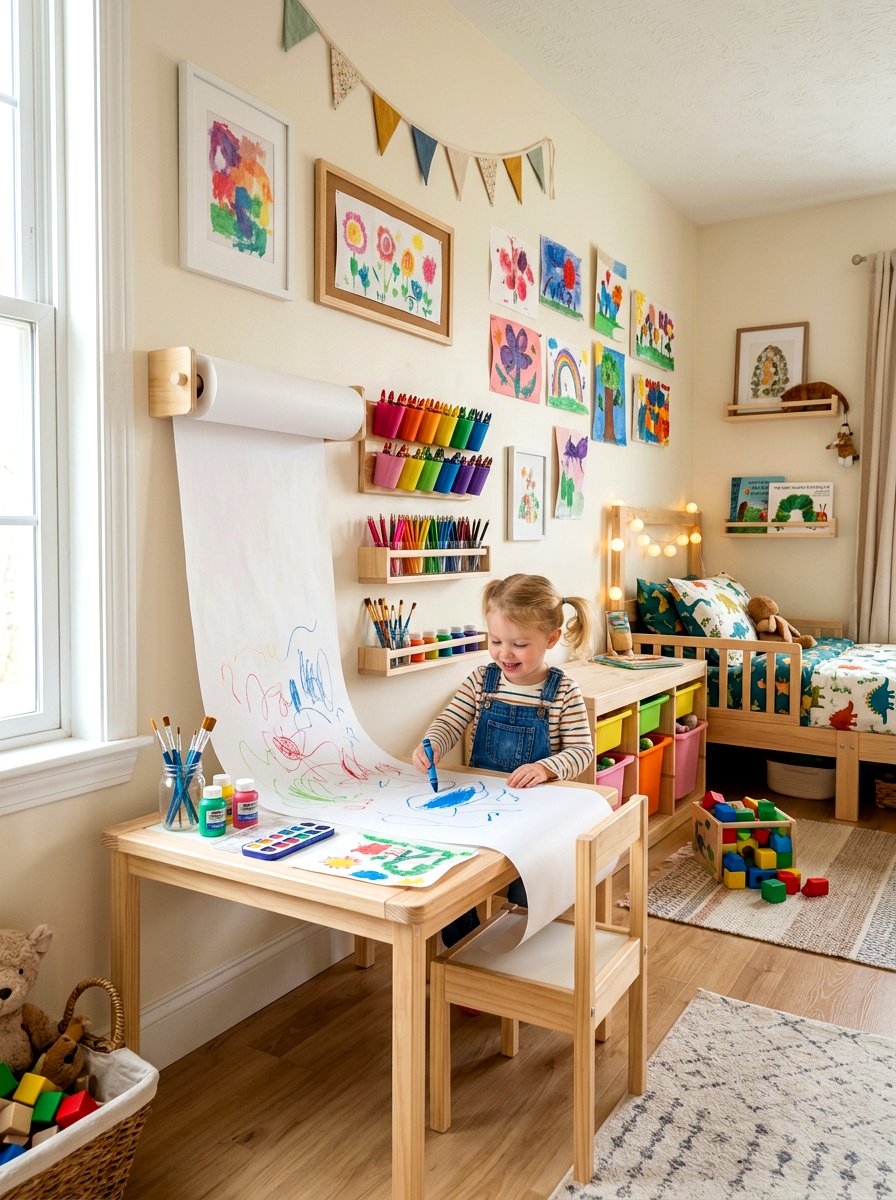 Toddler Art Station Bedroom - 30 toddler room ideas