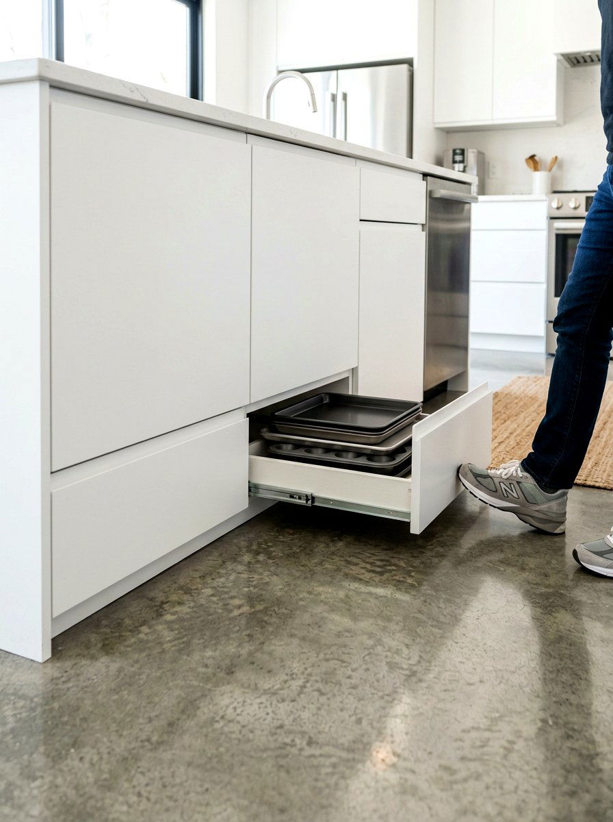 Toe Kick Drawer - 30 kitchen storage ideas