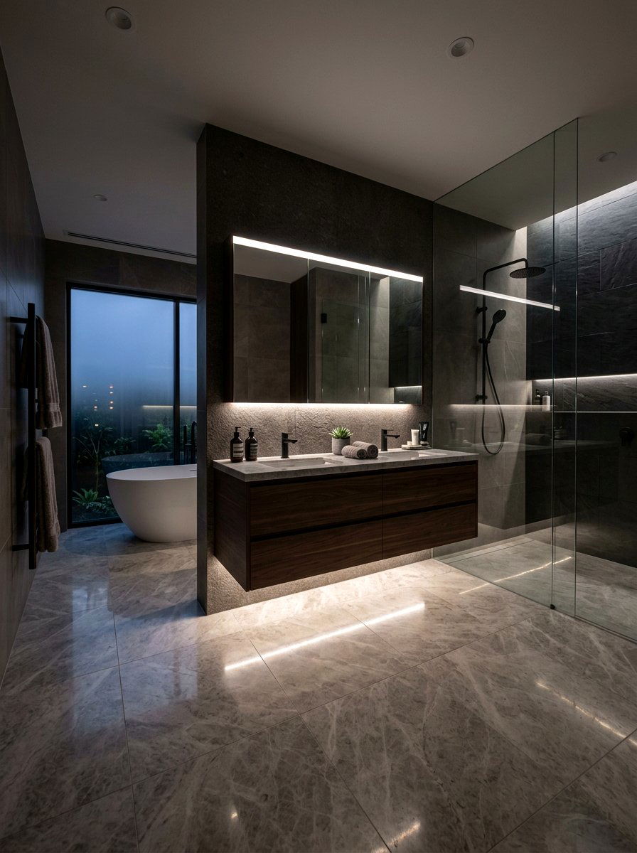 Toe Kick LED Light - 30 vanity lighting ideas