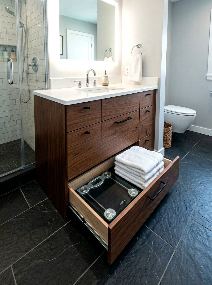 Toe Kick Vanity Drawer - 30 bathroom vanity drawer ideas