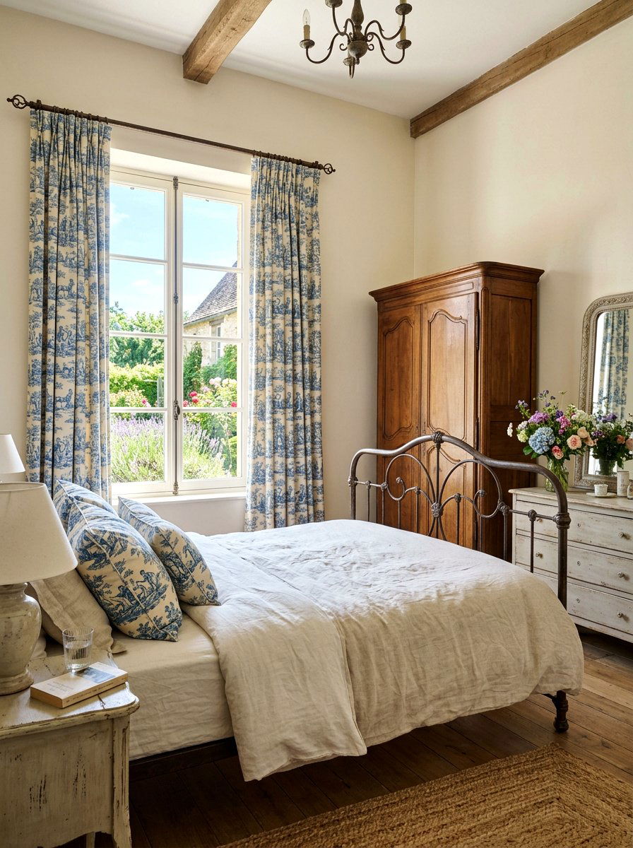 Toile De Jouy Fabric - 30 french country decor ideas