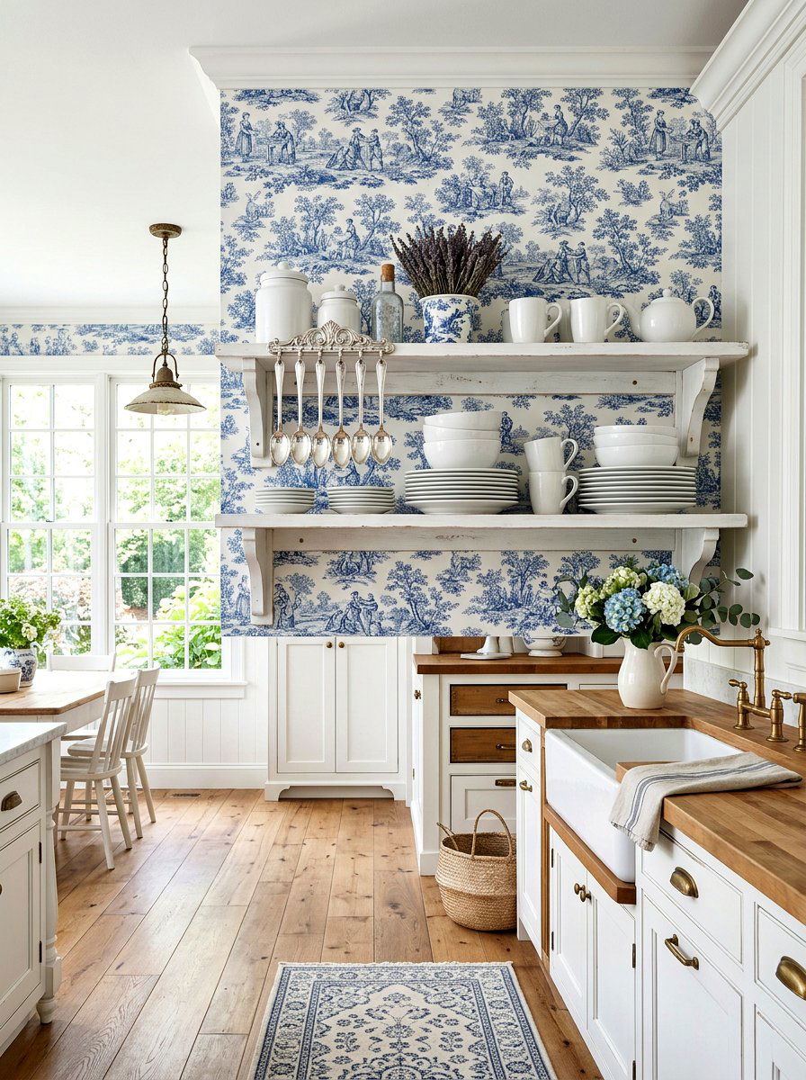 30 French Cottage Kitchen Shelf Ideas for a Parisian-Look Home