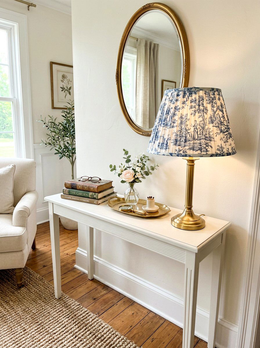 Toile lampshade vignette - 30 toile decor ideas