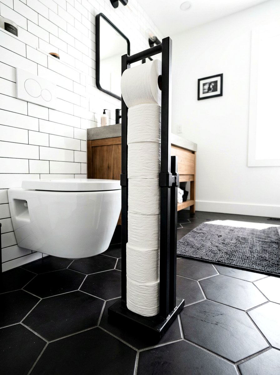 Toilet Paper Roll Tower - 30 tiny bathroom storage ideas