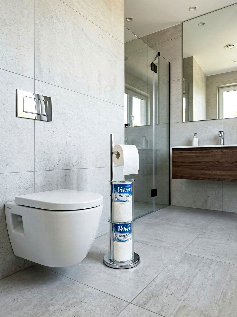 Toilet Paper Stand - 30 bathroom storage ideas