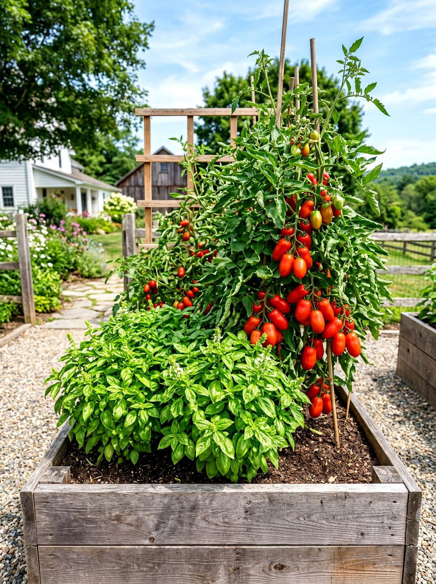 Tomato And Basil Companion Planting - 30 raised bed companion planting ideas