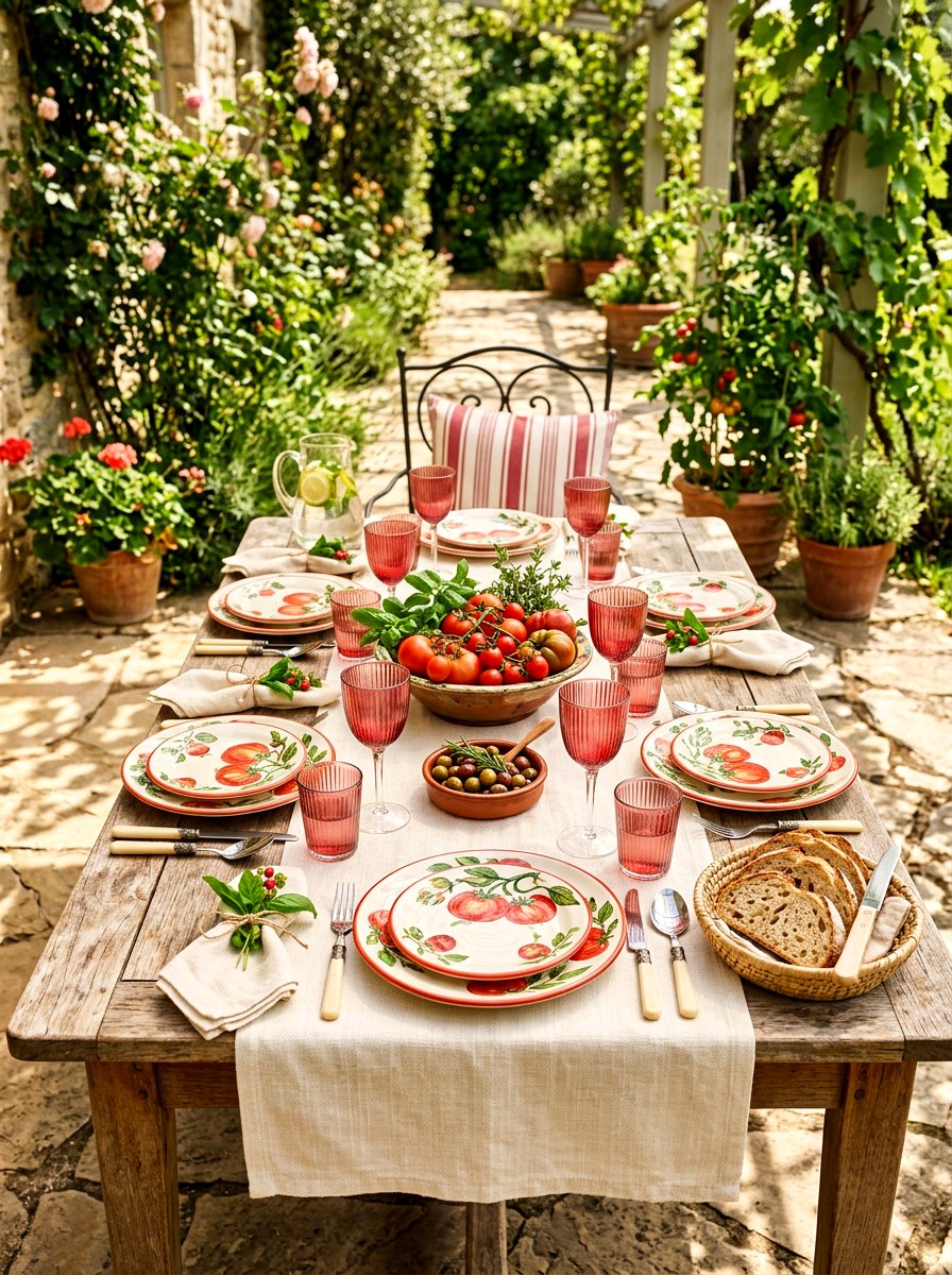 Tomato girl summer table - 30 tomato tablescape ideas