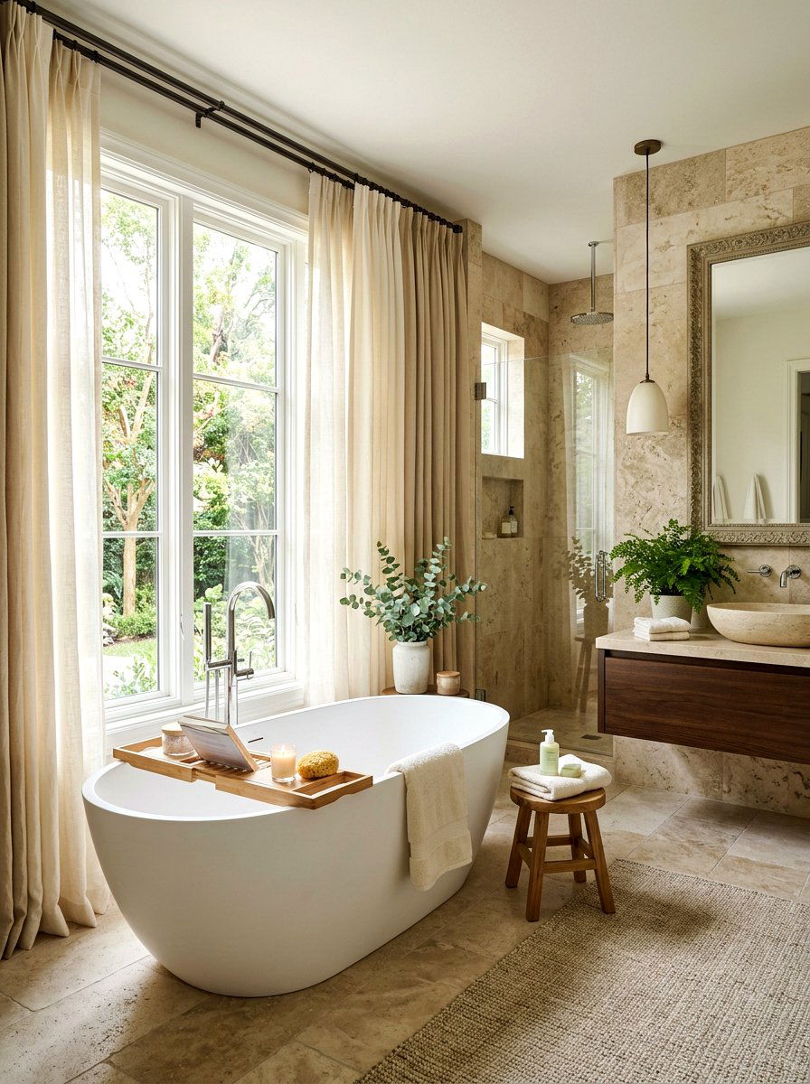 Tonal Color Curtains - 30 curtain layering ideas