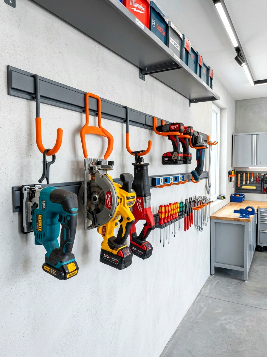 Tool Hook System - 30 tool wall ideas