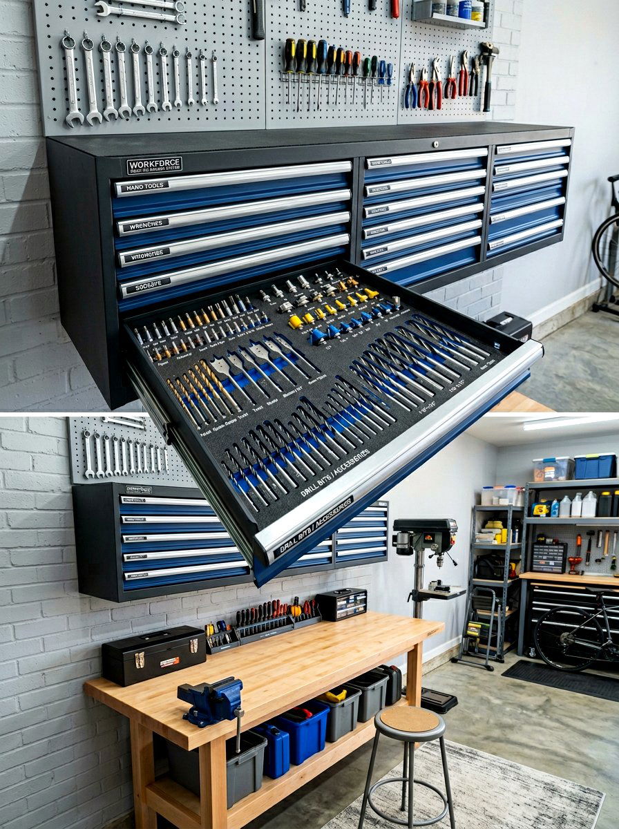Tool Wall Drawer - 30 tool wall ideas
