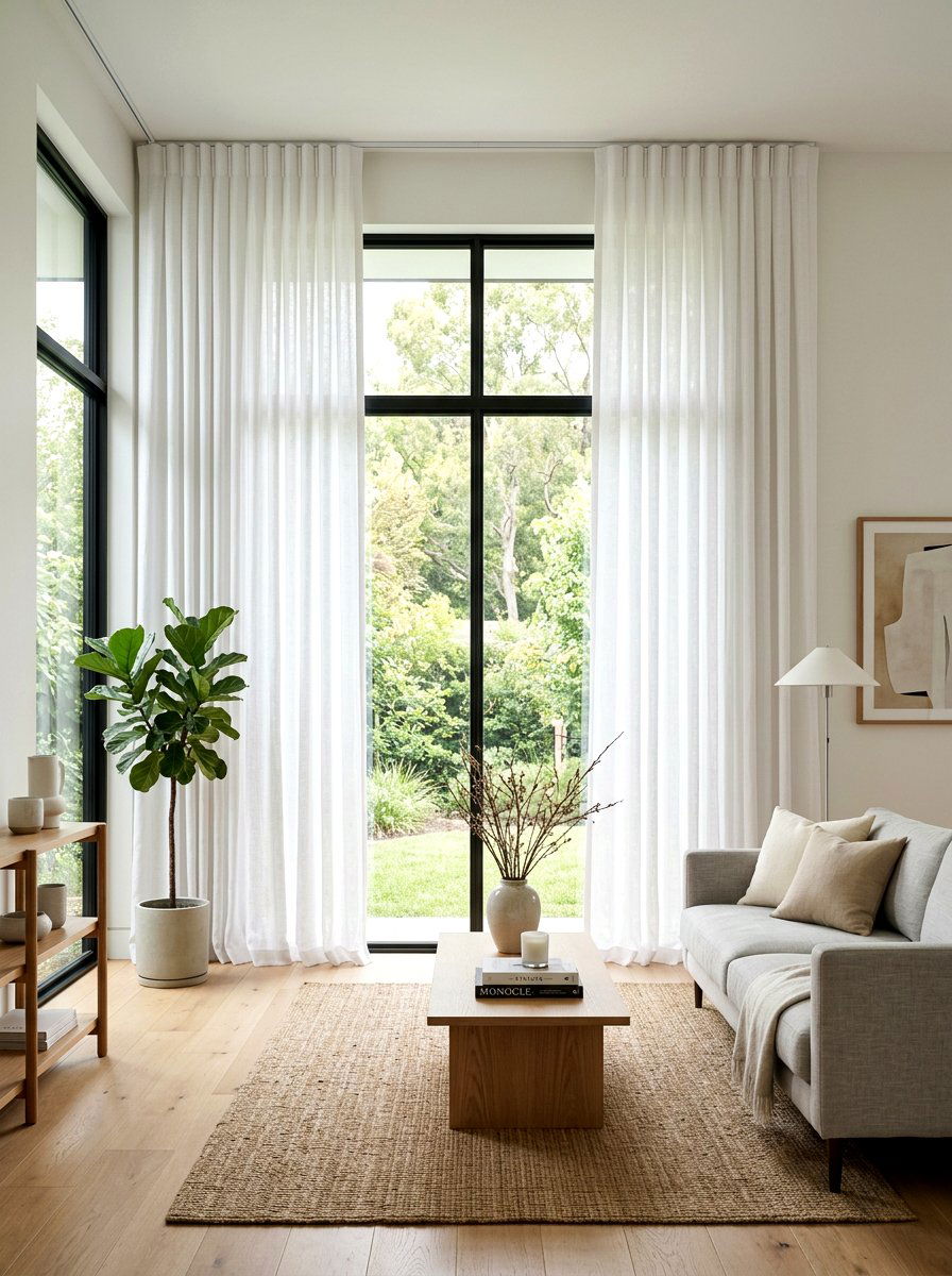 Top Tack Euro Pleat Living Room - 30 tailored drapery living room ideas