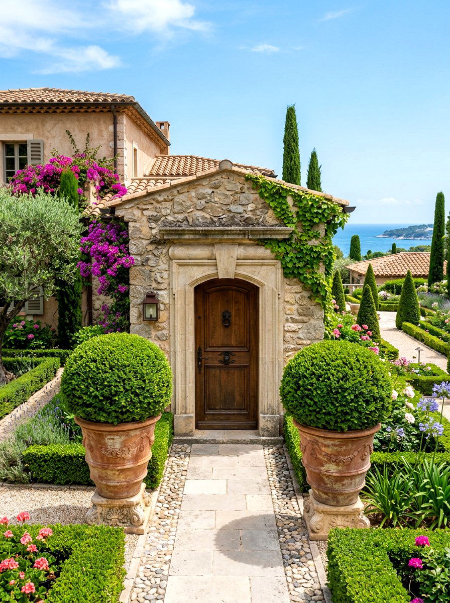 Topiary Boxwood Shape - 30 Mediterranean garden ideas