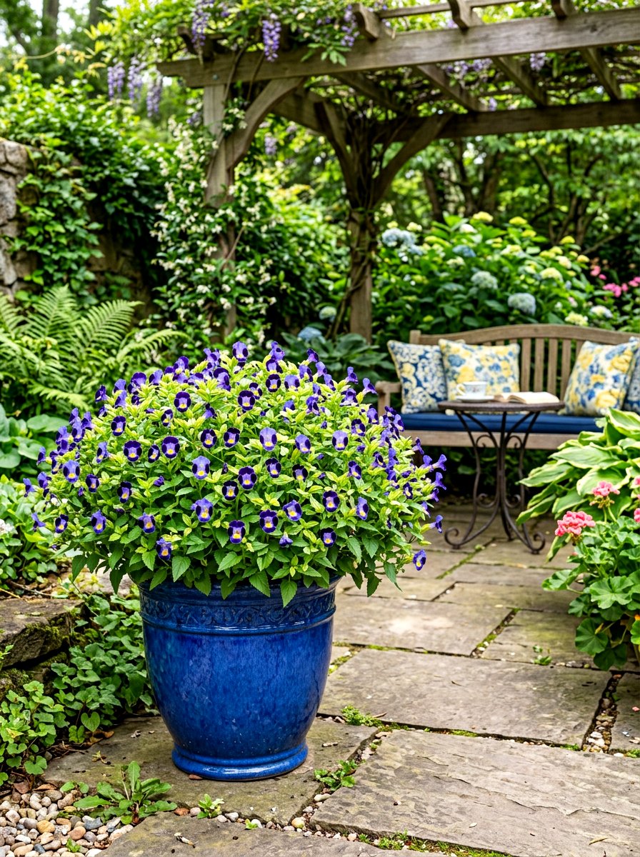 Torenia Wishbone Flower Container - 30 shade container garden ideas