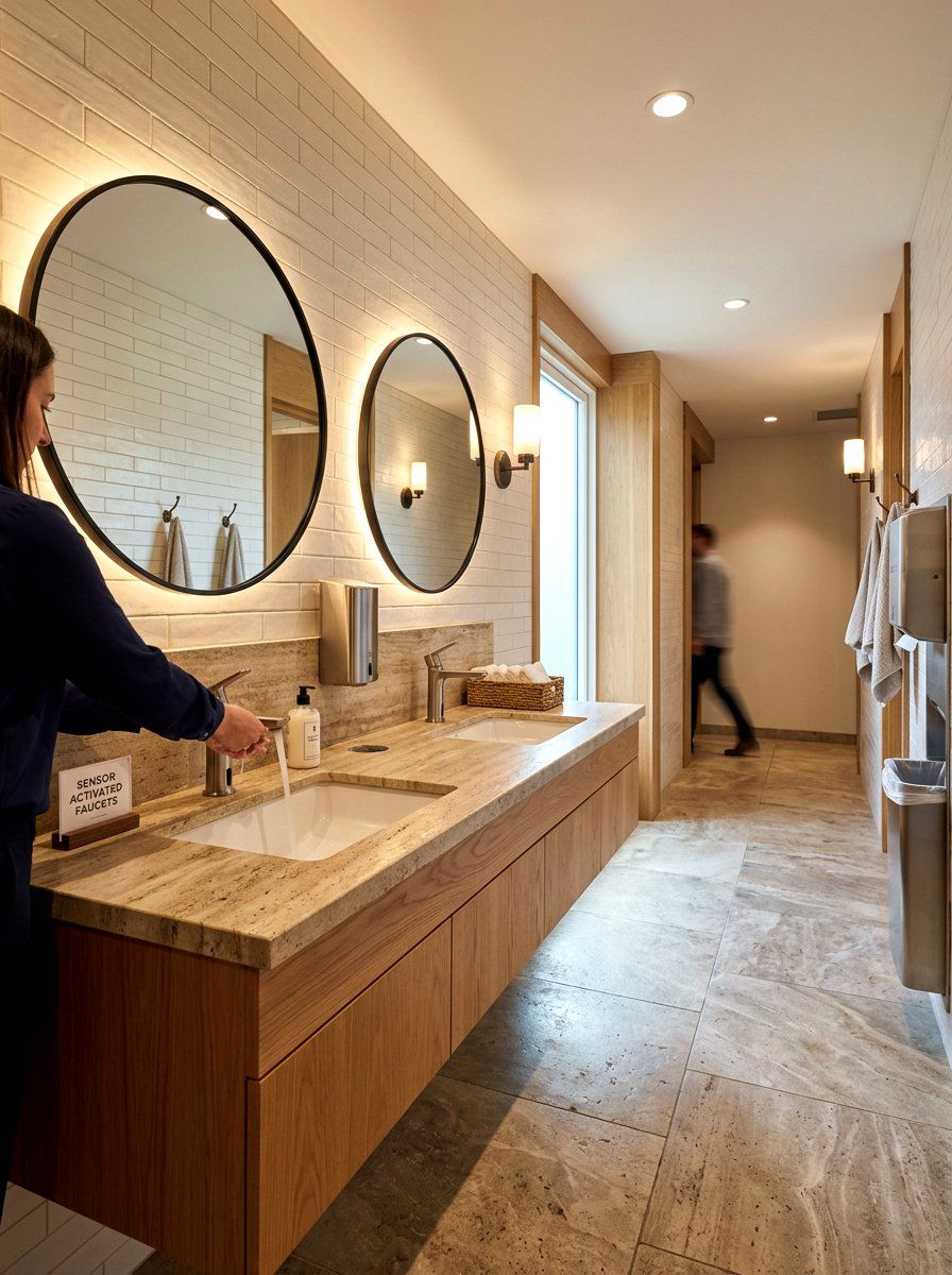 Touchless Sensor Faucet - 30 low water bathroom ideas