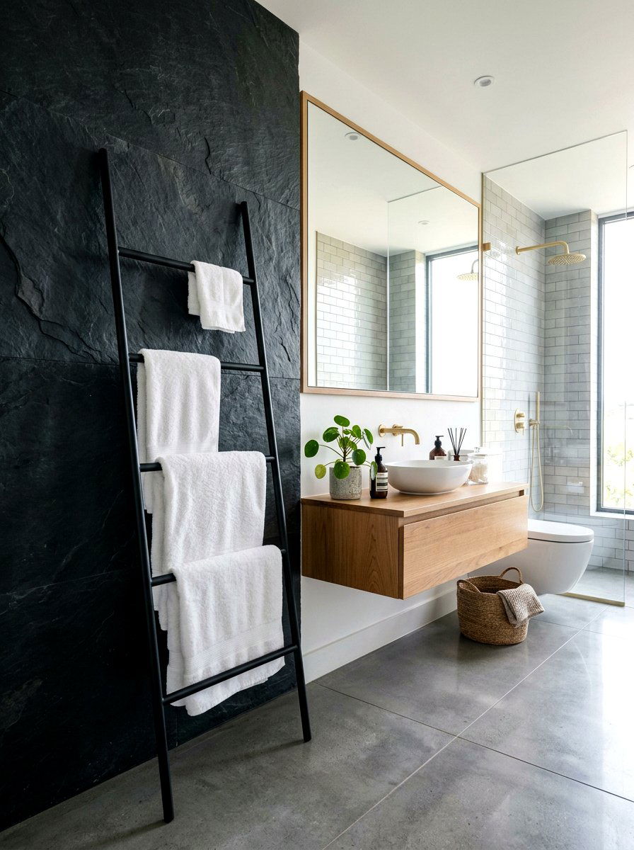 Towel Ladder Rack - 30 reusable storage ideas