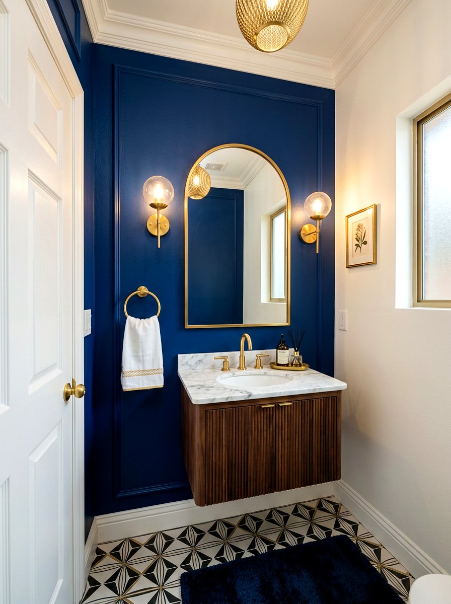 Towel ring for small powder room - 30 towel ring placement ideas