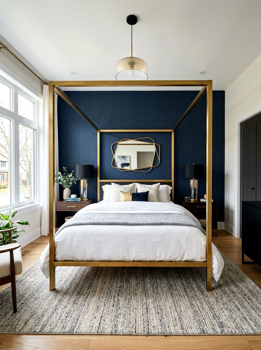 Townhouse Bedroom Accent Wall - 30 townhouse style bedroom ideas